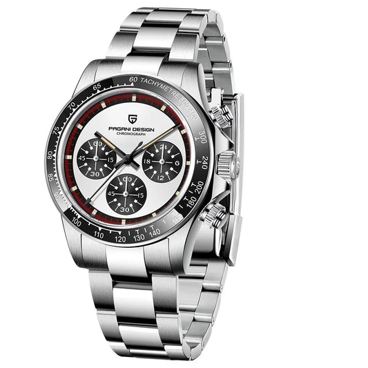 Stainless Steel Chronograph Watch Ceramic Bezel Dayton PAGANI