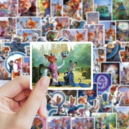 50/100/200pcs Disney Anime Zootopia 2 Cartoon Stickers Funny Decals DIY Notebook Bike Suitcase Cute Graffiti Sticker Classic Toy