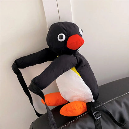 Penguin Backpack Fashion Personality Plush Children's Shoulder Bag