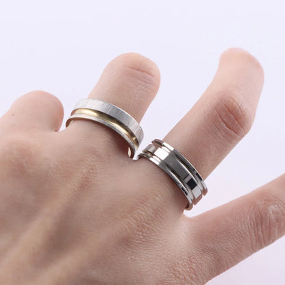 10/20/30/50Pcs/lot Retro Stainless Steel Men Women Rings With Fashion Trendy Line Design Mixed Style Daily Party Jewelry Gifts