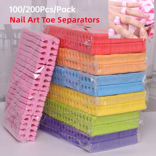Nail Art Toe Separators Fingers Foots Sponge Soft UV Gel Polish Beauty Tools