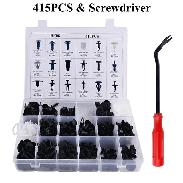 925Pcs Car Fastener Clip Rivet Plastic Auto Body Push Repair