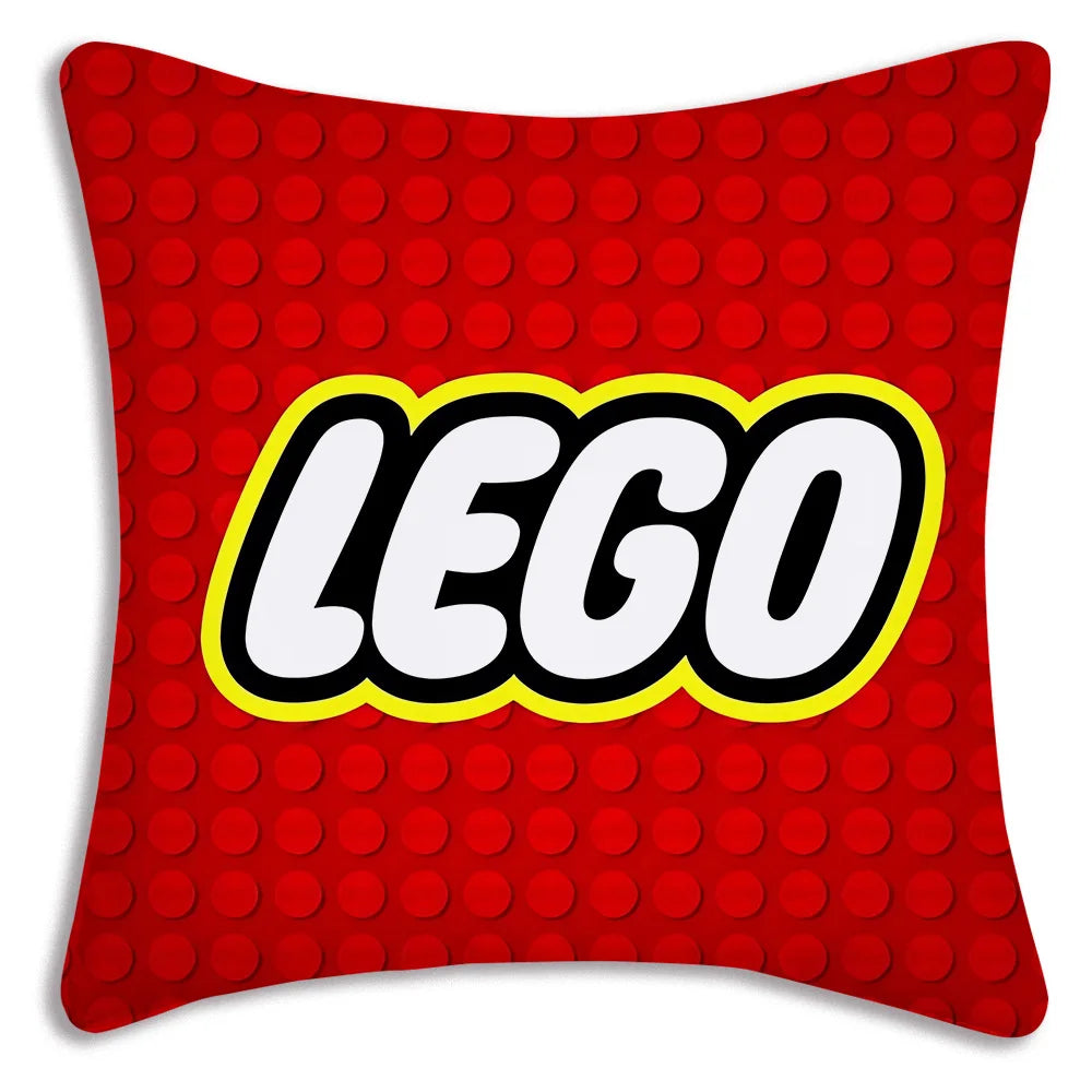 Cool For Legos Game Pillow Covers Cartoon Sofa Decorative Home Double-sided Printing Short Plush Cute Cushion Cover