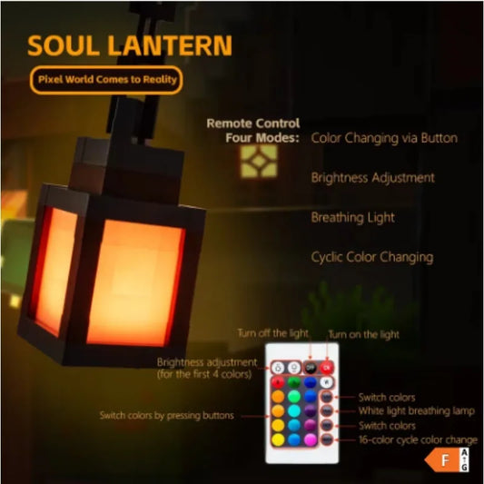 Lantern Night Light MultiColor LED Light Remote Control Desk & Wall Mountable Home Decor