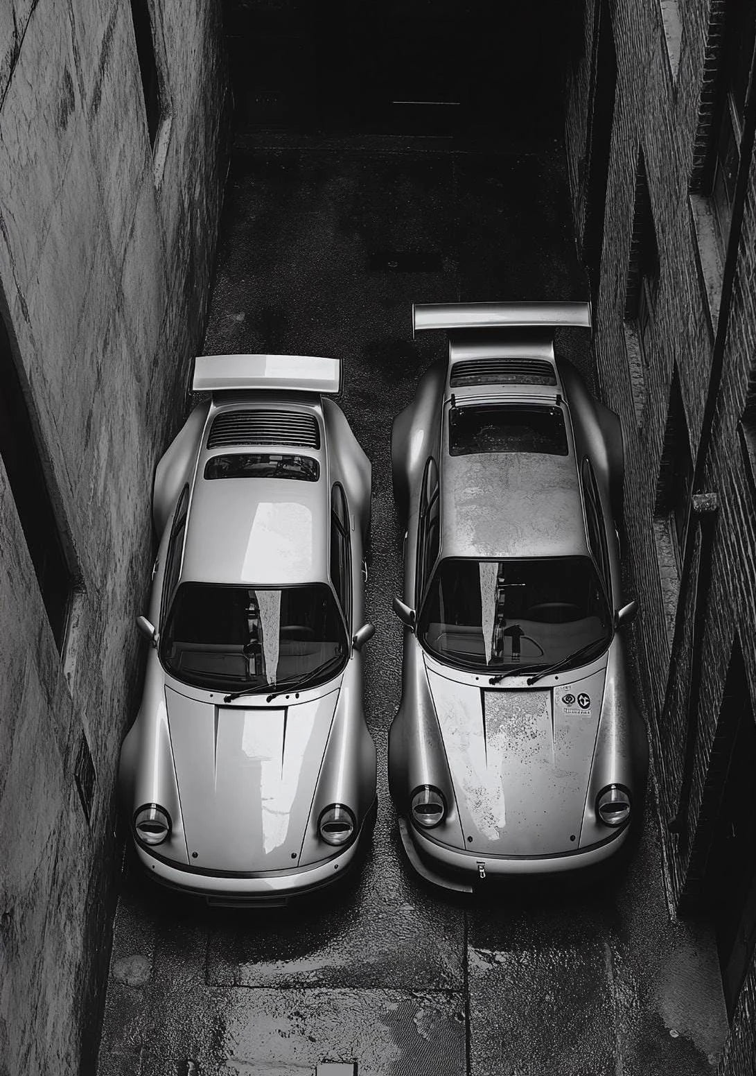 Classic Porsche 911 Alpine Drive Poster Retro
