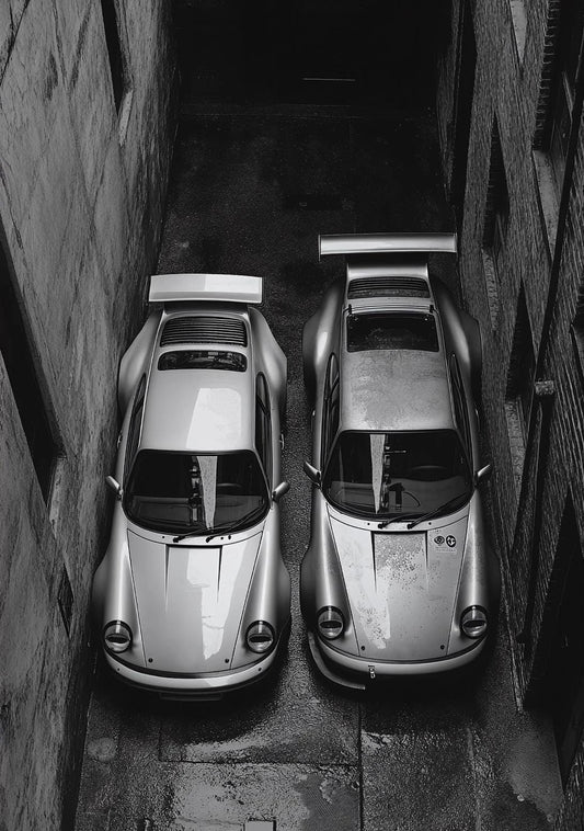 Classic Porsche 911 Alpine Drive Poster Retro