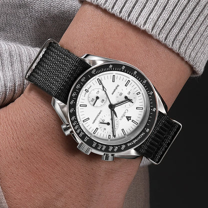 Men Watches Quartz Sapphire AR Coated Crystal Canvas VK68 Chronograph
