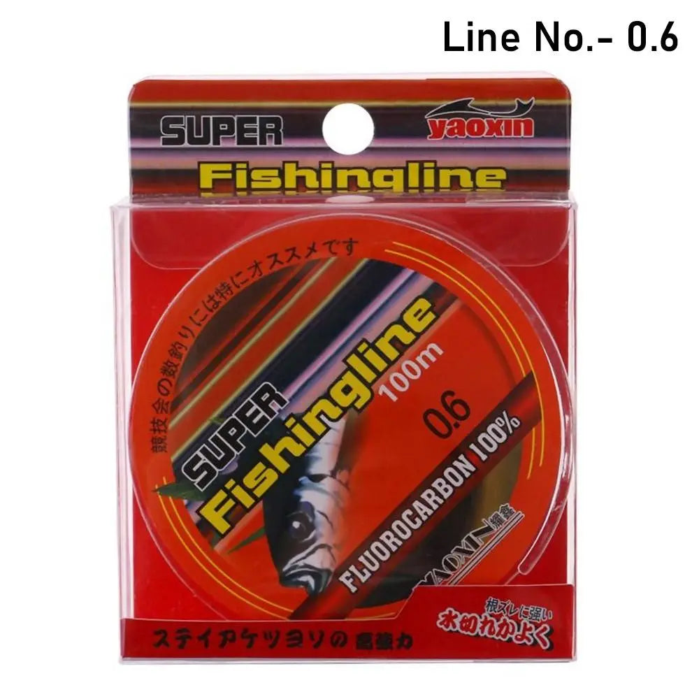 100M Super Strong Line 100% Fluorocarbon Monofilament Nylon Fishing Line