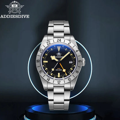 GMT Watch Explorer 200m Waterproof Luminous Stainless Steel Diver