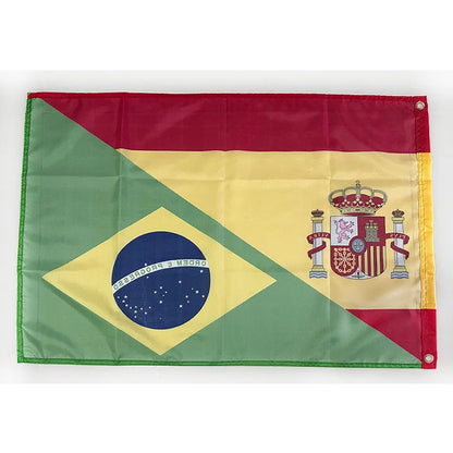 Spain Brazil Flag Decor Flag National Banner Flag