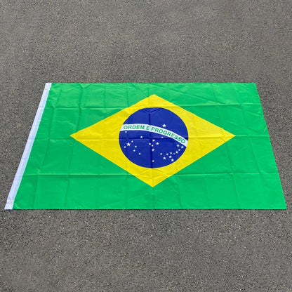 Brazil Flag Hanging Polyester Digital Print Brasil Brazilian Banner