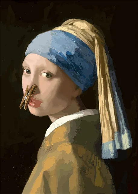 Funny Portrait Bathroom Canvas Posters Mona Lisa Bathroom Meme Funny Toilet Canvas Prints Paintings Unique Home Bathroom Decor