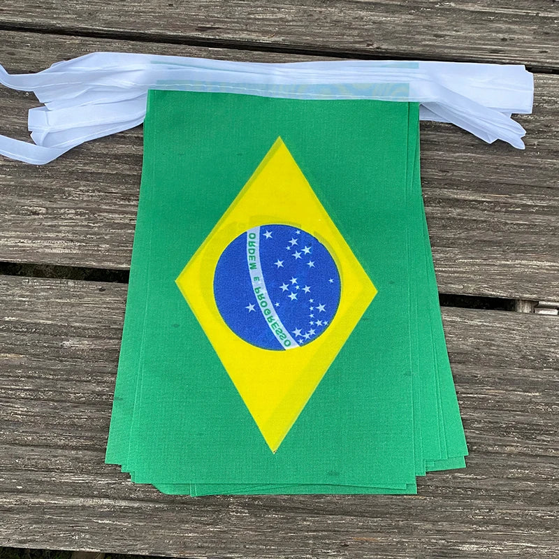 20pcs/set Brazil flags Pennant String Banner Buntings Political Party Elections