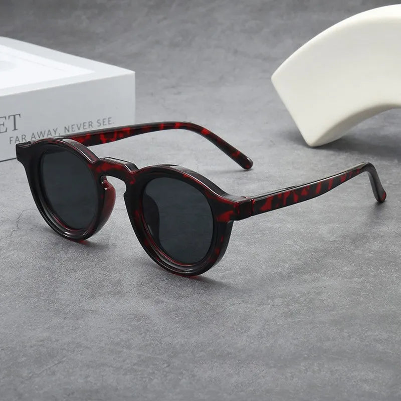 Small Frame Round Frame Uv Sunglasses Retro Sunglasses Cross-Border Sunglasses For Men'S Fashion Travel Accessory Outdoor Use