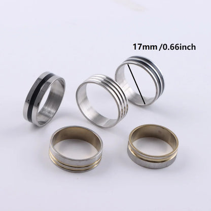 10/20/30/50Pcs/lot Retro Stainless Steel Men Women Rings With Fashion Trendy Line Design Mixed Style Daily Party Jewelry Gifts
