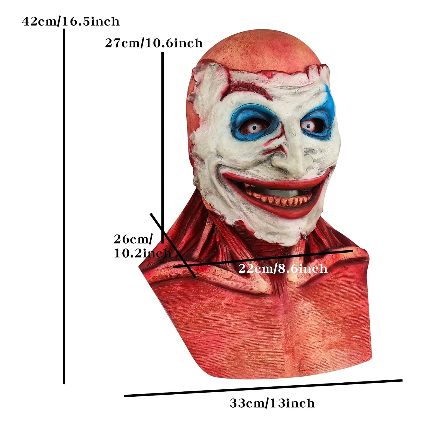 Scary Halloween Mask Tear-Off Type Skeleton Latex Mask Cosplay