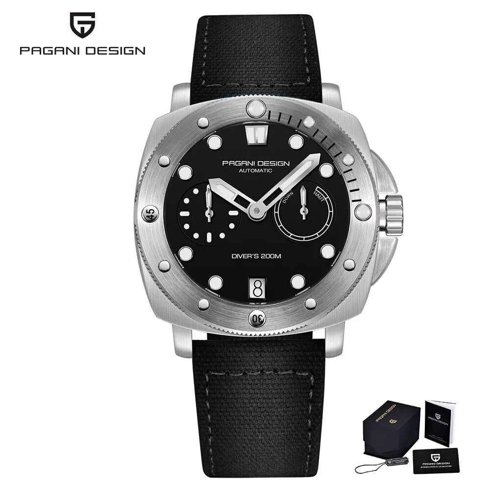PAGANI Automatic Mechanical Watch Diver 200M Waterproof Sapphire