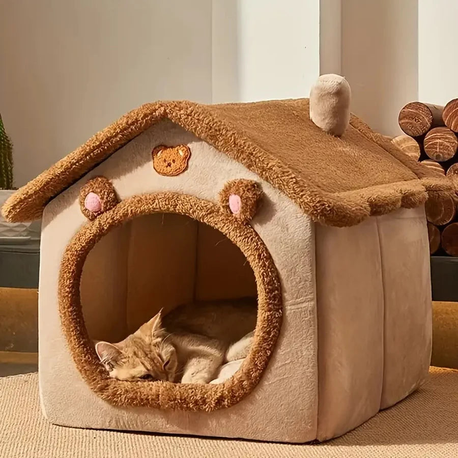 Pet Cat House Puppy Cave Sofa Bed House Portable Washable