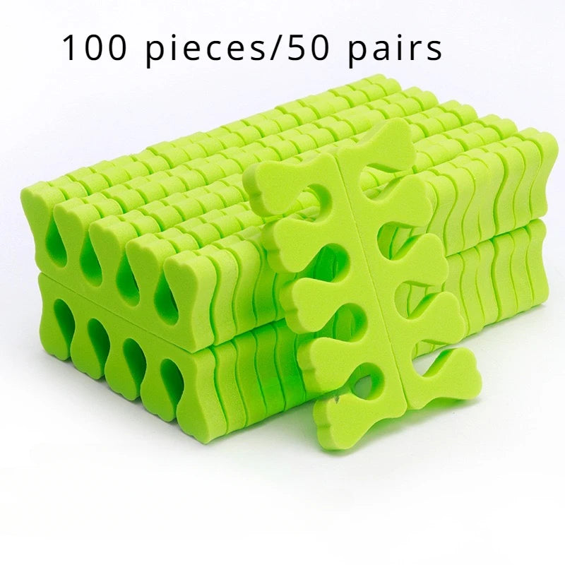100,200pcs/Pack Nail Art Toe Separators Fingers Foots Sponge Soft UV Gel Polish Beauty Tools Manicure Pedicure Pack Nail Kits