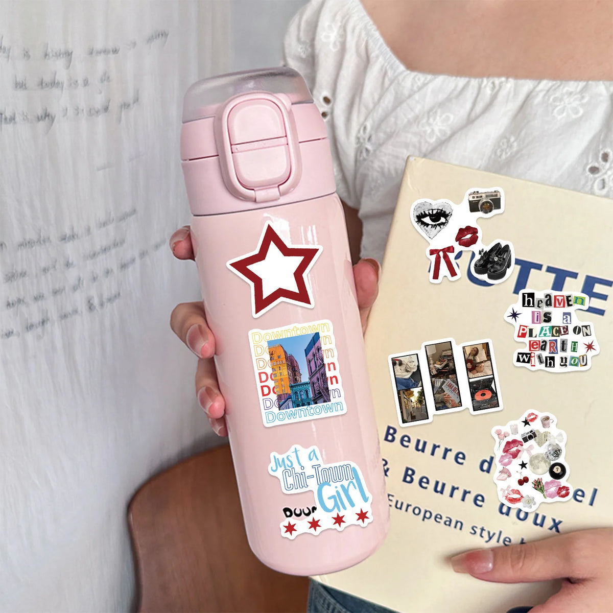 10/50/100/150pcs Downtown Y2K Girls Aesthetics Retro Graffiti Stickers Phone Guitar Laptop Suitcase Waterproof Sticker Kids Toy