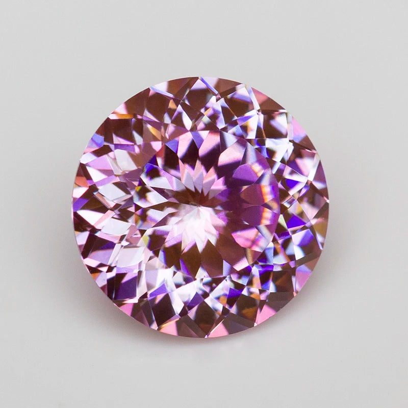 Sakura Pink Moissanite Stone 100 Faces Cut 6.5mm 1.0ct Certified Moissanita Loose Diamonds with GRA Certificate