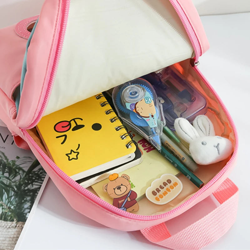 Plush Rabbit Backpack Kids School Bag Cute Cartoon Back To School September