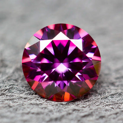 Pink Black Green Blue Yellow Purple Gray Red Loose Moissanite with Certificate Round Moissanite Stone GRA Diamonds Gemstones