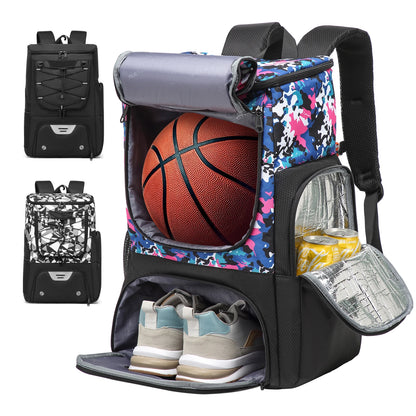 Football Backpack Basketball Backpack Outdoor Soccer Storage Bags Sports Shoe Compartment