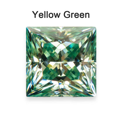 Moissanite Loose Stone VVS1 Princess Cut Charms Jewelry Making with Certificate