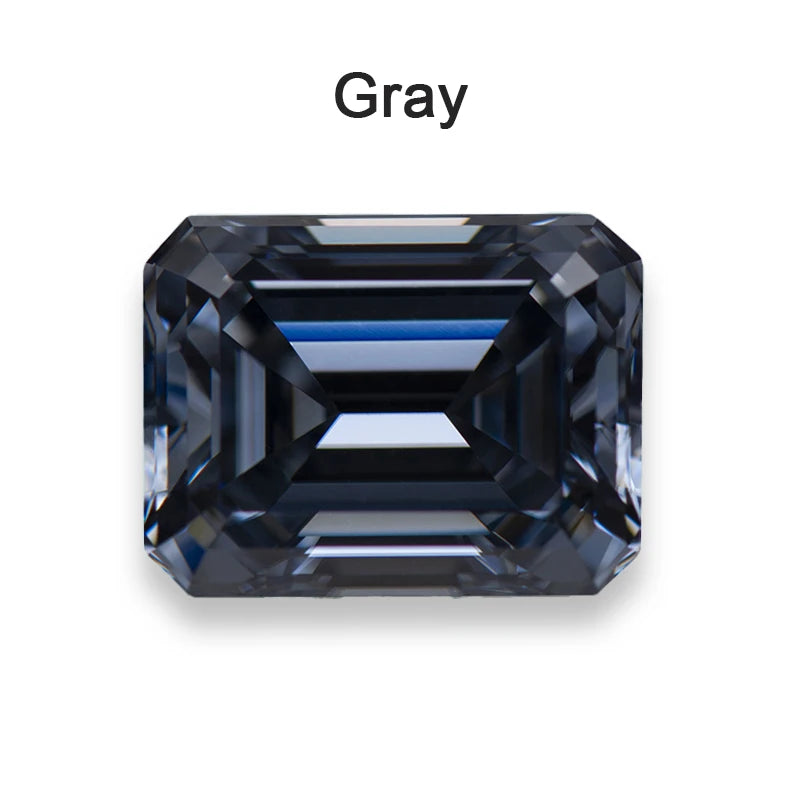Moissanite Loose Stone VVS1 Emerald Cut Beads Jewelry Making with Certificate