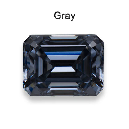 Moissanite Loose Stone VVS1 Emerald Cut Beads Jewelry Making with Certificate