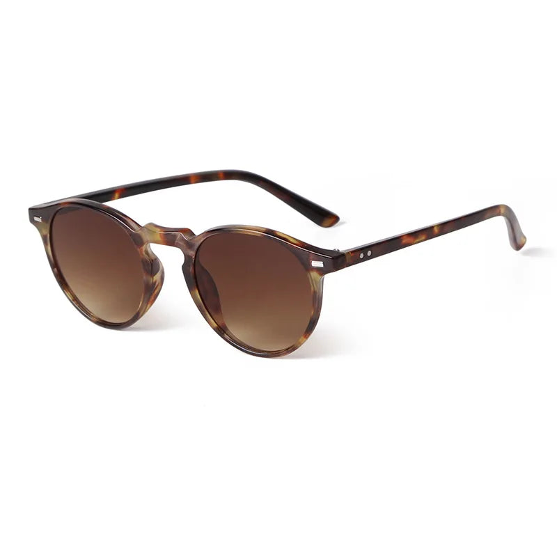 Vintage Fashion Round Sunglasses Women Men 2024 Brand Design Retro Rivet Yellow Blue Lens Square Sun Glasses Male Female Goggles