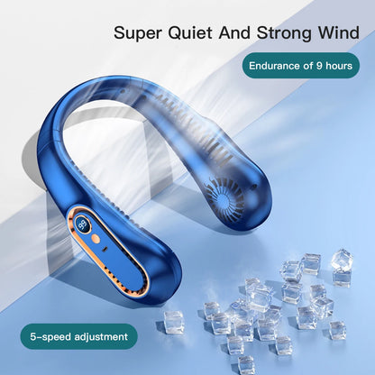 Portable Neck Fan Power Air Cooler USB Rechargeable Electric Fan