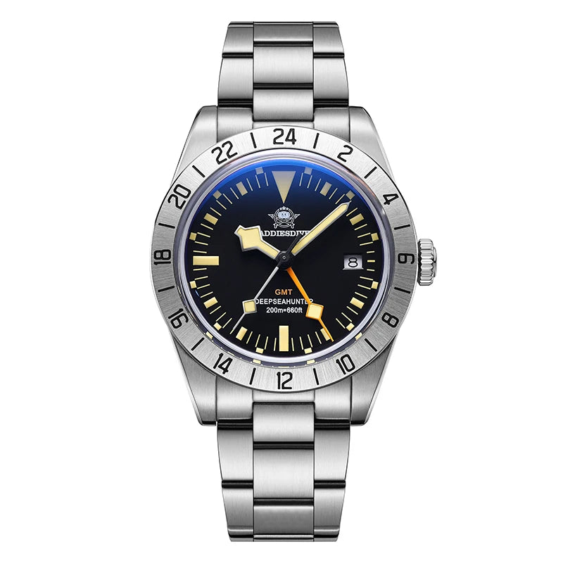 GMT Watch Explorer 200m Waterproof Luminous Stainless Steel Diver
