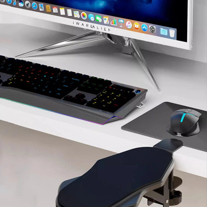 Computer Arm Rest For Desk Adjustable Ergonomic Wrist Rest Support For Keyboard Armrest Extender Rotating Mouse Pad Holder