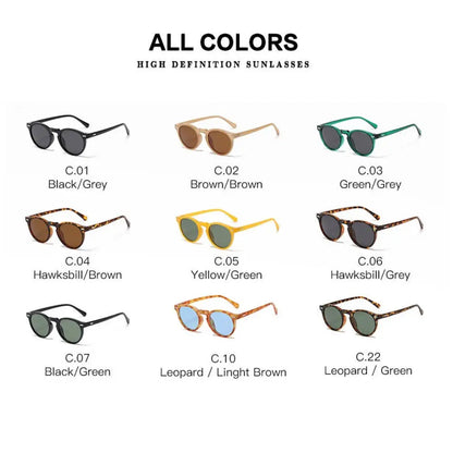 2026 Polarized Sunglasses Men Women Brand Designer Retro Round Sun Glasses Vintage Male Female Goggles UV400 Oculos Gafas De Sol