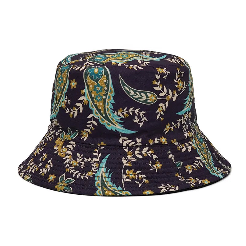 Graffiti Bucket Hat Floral Fisherman Hat