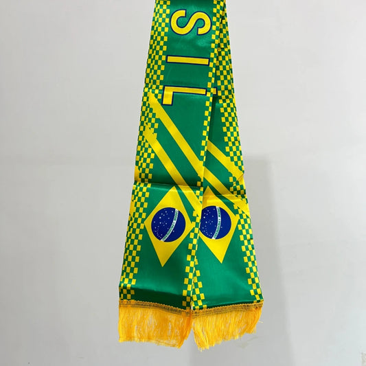 Brazil flag scarfs14x130cm Brazil flag scarf Presidential Election