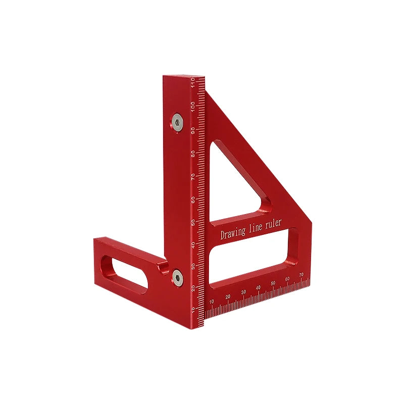 Wood Square Protractor Aluminum Miter Triangle Ruler Measuring Tool