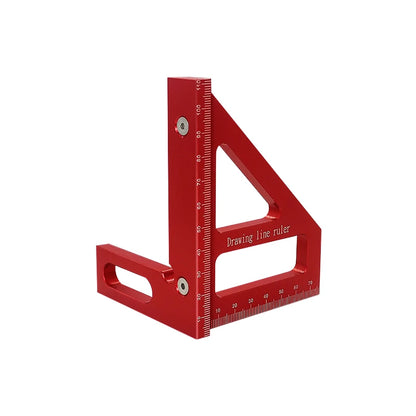 Wood Square Protractor Aluminum Miter Triangle Ruler Measuring Tool