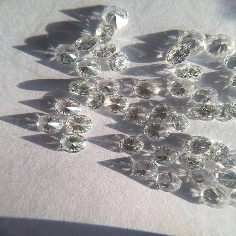 Lab Diamond 0.48ct Round 5mm HPHT No Certificate D/F Color VVS1 Gem