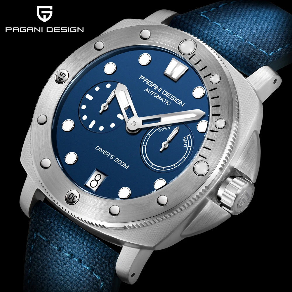 PAGANI Automatic Mechanical Watch Diver 200M Waterproof Sapphire