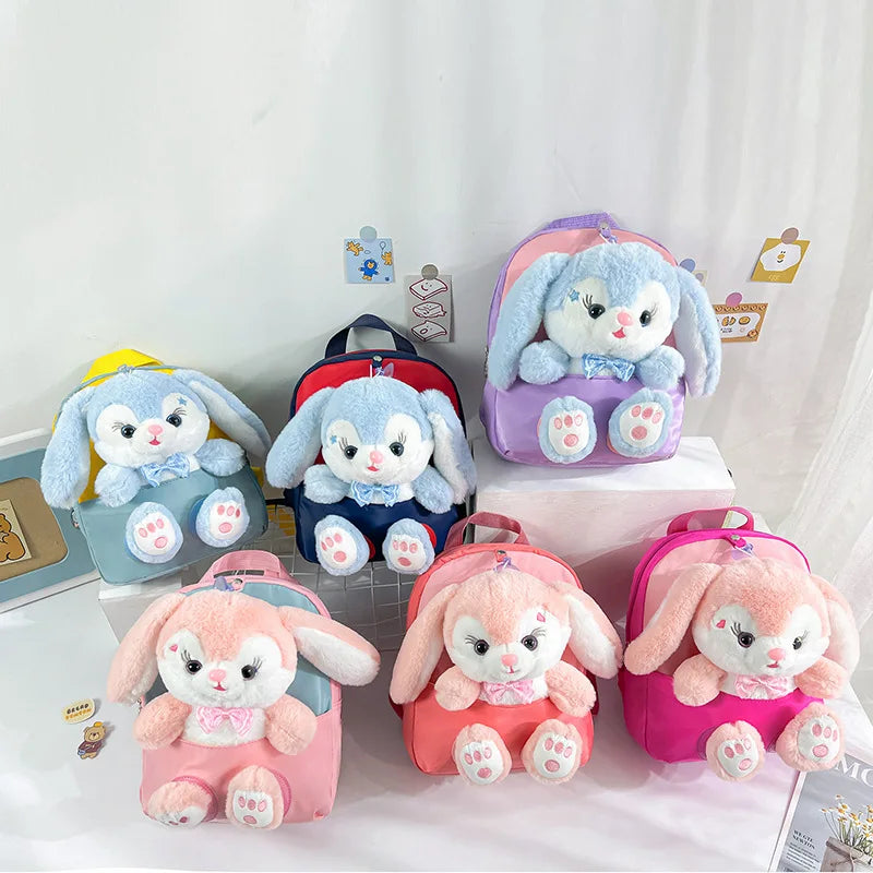 Plush Rabbit Backpack Kids School Bag Cute Cartoon Back To School September