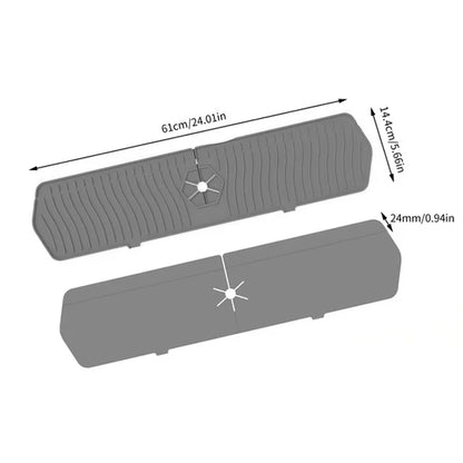 Kitchen Faucet Splash Pad Silicone Sink Faucet Splash Guard Mat Drain Pad Countertop Protector for Multipurpose Kitchen Gadgets
