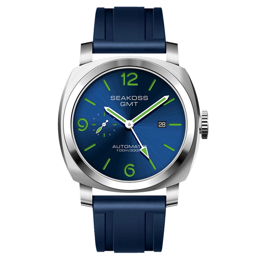 SEAKOSS GMT Diving Automatic Seagull 316L Super Luminous Calendar 10Bar