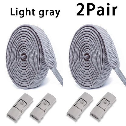 Elastic Laces Sneakers Tennis No Tie Shoe laces Lock Shoelaces without ties Kids Adult Shoelace Shoes Accessories 1Pair/2Pair