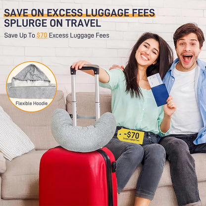 2in1 Travel Pillow Storage Adjustable Neck