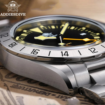GMT Watch Explorer 200m Waterproof Luminous Stainless Steel Diver