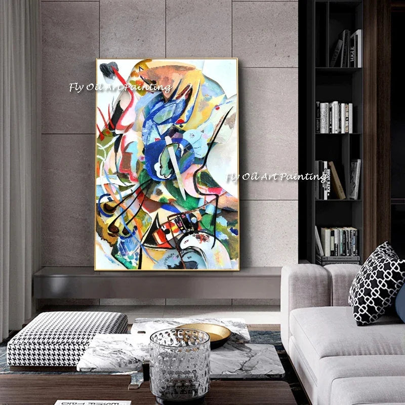 Oil painting Wassily Kandinsky Abstract Canvas Art Paintings Artwork
