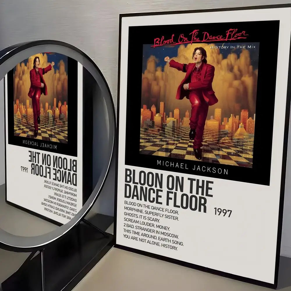 M-Michael J-Jackson Singer Album Poster Room Wall Art Decor Waterproof Stickers For Home Bar Bedroom Decoration